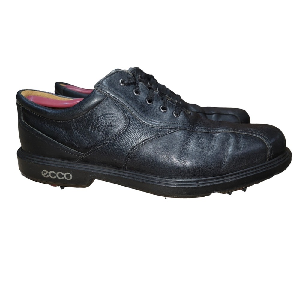 Ecco Mens Hydromax Classic Golf Shoes Black Leather Oxford EU 46 / US 12 - 12.5